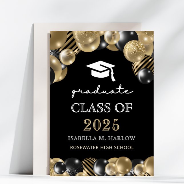 Modern skript Student Black Guld Meddelande (Skapare uppladdad)