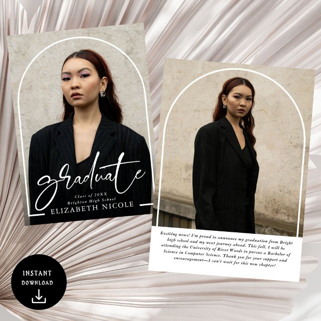 Modern skript Student Photo Arch Studenten Meddelande (Skapare uppladdad)