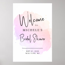 Modern Skript Typografi Bröllopsdusch Välkommen Poster