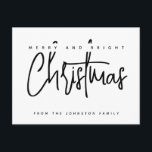 Modern skript typografi God Jul Vykort<br><div class="desc">Modern skript typografi God Jul vykort</div>