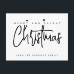 Modern skript typografi God Jul Vykort<br><div class="desc">Modern skript typografi God Jul vykort</div>