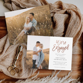 Modern skript Vi är engagerad i Photo Förlovningsf Inbjudningar