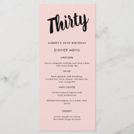 Modern skript, vilket år som helst 30års födelseda meny