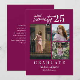 Modern skript Vin 3 Photo Collage Studenten Meddelande