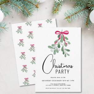 Modern skript Winter Berries jul Party Inbjudningar