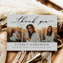 Modern skriptafoto examens tack vykort