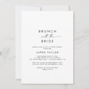 Modern skriptBrunch med Möhippan Bride Inbjudningar