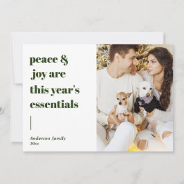 Modern skriptcitattecken - fred och glädje - helgd julkort