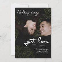 Modern skriptfoto Bröllop spara datum