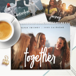 Modern skriptfoto för inspirationsvänliga familjer kalender