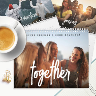 Modern skriptfoto för inspirationsvänliga familjer kalender