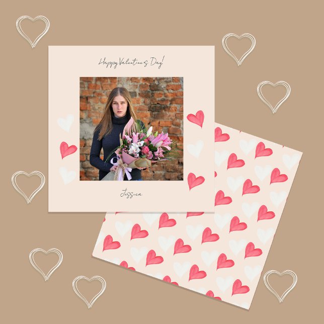 Modern skriptfoto för lycklig Valentine's Day (Skapare uppladdad)