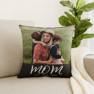 Modern skriptfoto för Mamma har skapats Kudde