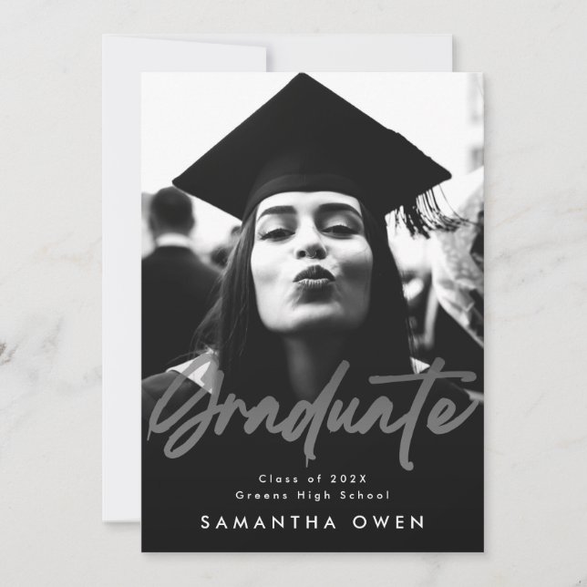 Modern skriptfoto för vit toningspensel i Student Meddelande (Framsida)