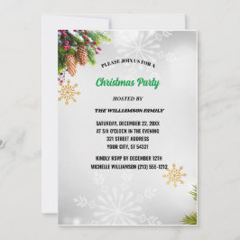 Modern skriptinbjudan till Gräs Cone-julfest Inbjudningar