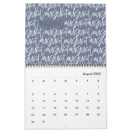 Modern skriptkalender för markeringspenna kalender