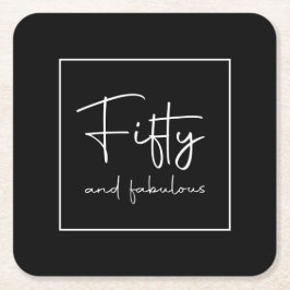 Modern skriptkalligrafi 50 och fantastisk underlägg papper kvadrat