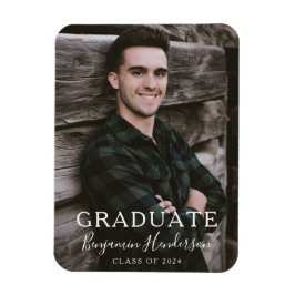 Modern skriptklass för 2022 Studenten-foto Magnet