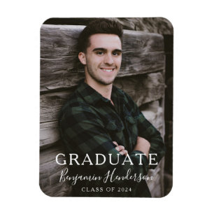 Modern skriptklass för 2022 Studenten-foto Magnet