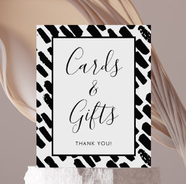 Modern skriptkort och presentkort poster