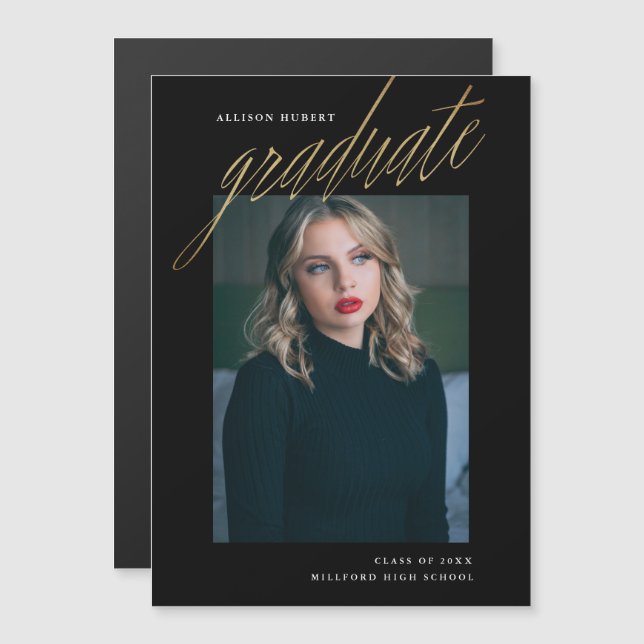 Modern skriptmeddelande Student Studenten (Fram/baksida)