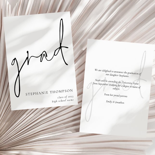 Modern skriptmeddelande Studenten Meddelande (Front and back view)