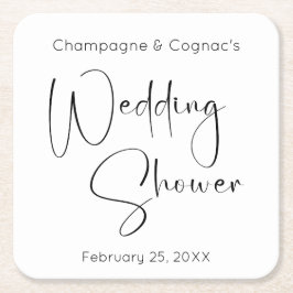 Modern skriptMöhippa Underlägg Papper Kvadrat