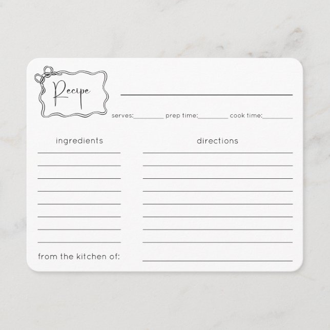 Modern skriptmottagningskort för Möhippa Tilläggskort (Framsida)