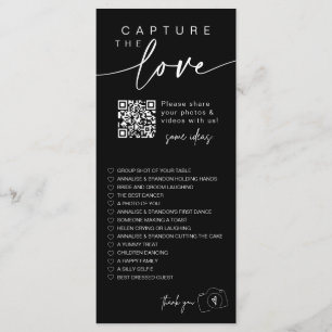 Modern skriptregistrering av QR CODE-kortet Kärlek Meny