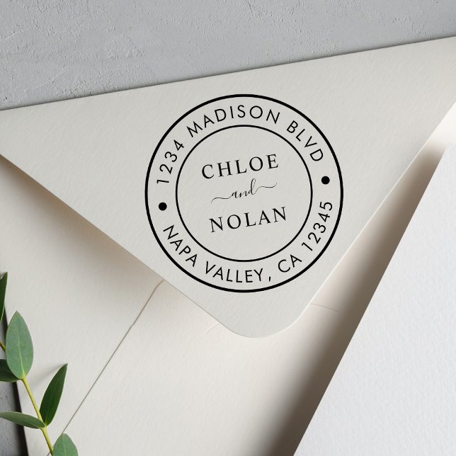 Modern skriptReturadress Självfärgande Stämpel (Skapare uppladdad)