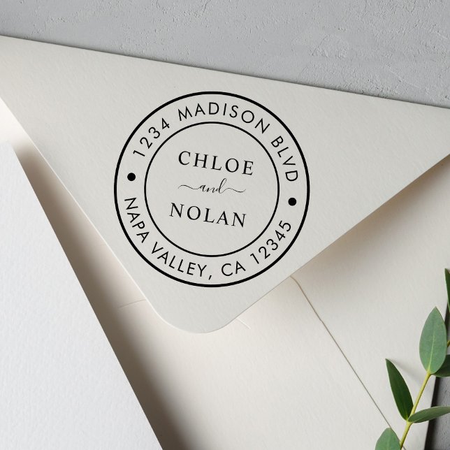 Modern skriptReturadress Stämpel (Skapare uppladdad)