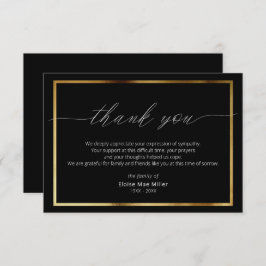 Modern skriptsimulering Sympathy Guld - tackkort Tack Kort