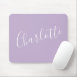 Modern skripttypgrafi Namn enkel Orchid Bloom<br><div class="desc">Minimalistisk skripttypografi Namn i orchid Bloom Mouse Pad</div>
