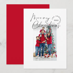 Modern skripttypografi 1 fotojul julkort