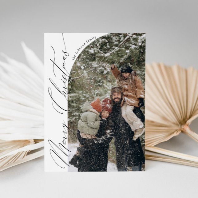 Modern skripttypografi - halv båge - jul julkort (Skapare uppladdad)