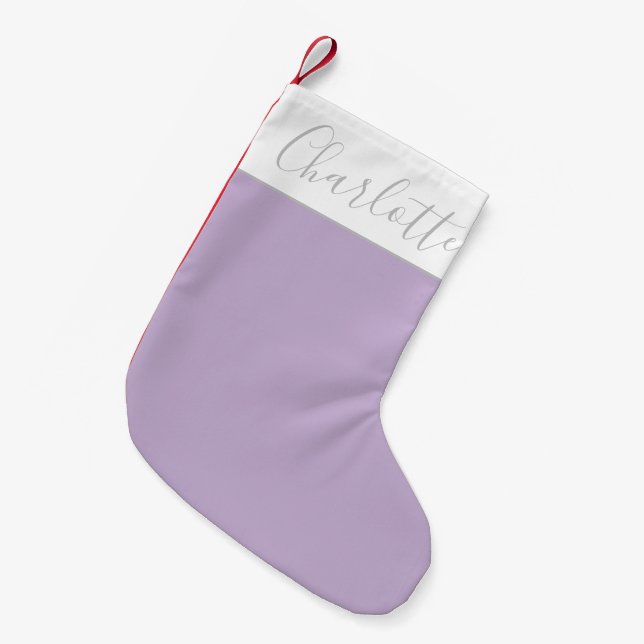 Modern skripttypografi Namn Enkel orkidéblomning  Liten Julstrumpa (Framsidan (Hängande))
