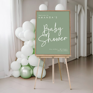 Modern skriptväxling Oh Baby Simple Welcome Poster