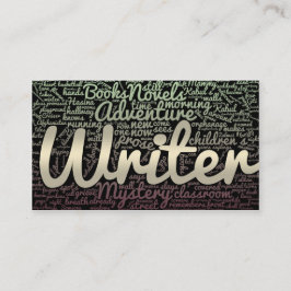 Modern skrivare för svart och vitt Ord-moln Visitkort