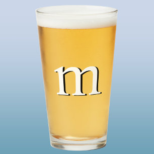 Modern Skuggmonogram - första öl Glaskopp
