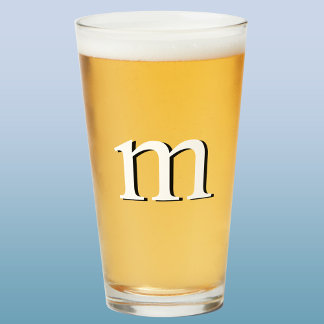 Modern Skuggmonogram - första öl Glaskopp