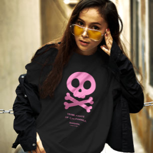Modern Skull Bones Rosa Pickleball Family Team T Shirt