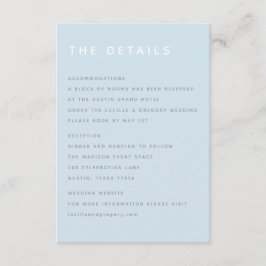 Modern Sky Blue Editorial All Caps Enclosure Tilläggskort