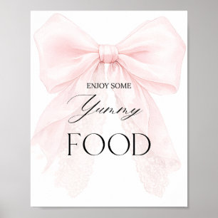 Modern skylt för tjej-baby shower-servering med ro