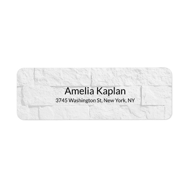 Modern slapp av minimalistisk Professionell Returadress Etikett (Framsidan)