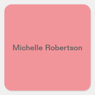 Modern slapp, minimalistiskt tillägg av eget Namn Fyrkantigt Klistermärke