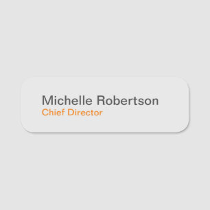 Modern slapp, minimalistiskt tillägg av eget Namn Namnbricka