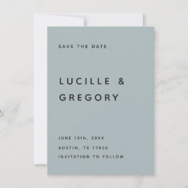 Modern Slate Editorial All Caps Save the Date Spara Datumet