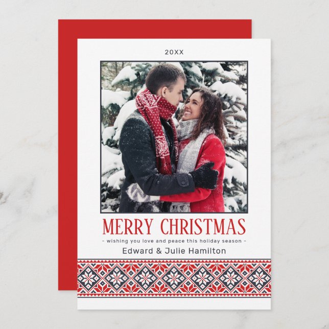 Modern slavisk folkgrupp Art Poinsettia | Foto Julkort (Fram/baksida)