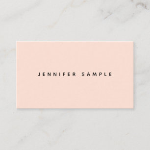 Modern Sleek Template Elegant Rosa Cream Färg Visitkort