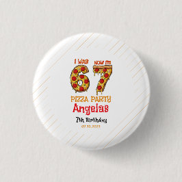 Modern Slice Slice Boy Six Seven Birthday Party Knapp